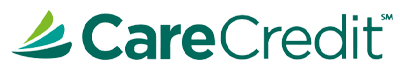 Logo of CareCredit featuring the company name in green text with a graphic of three overlapping, stylized sails to the left, often seen at your veterinarian’s office.